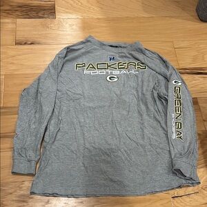 Green Bay Packers Gray Long Sleeve Shirt
